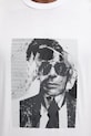 Karl Lagerfeld t-shirt bawełniany biały 561252.755173