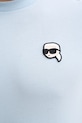 Bombažna kratka majica Karl Lagerfeld 561224.755710 modra