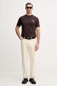 Karl Lagerfeld t-shirt bawełniany 561224.755710 brązowy SS26