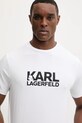 Karl Lagerfeld t-shirt bawełniany biały 561235.755780
