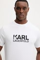 Karl Lagerfeld t-shirt bawełniany biały 561235.755780