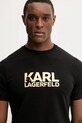 Karl Lagerfeld t-shirt bawełniany czarny 561235.755780