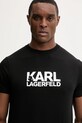 Karl Lagerfeld t-shirt bawełniany czarny 561235.755780