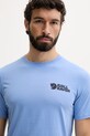 Fjallraven t-shirt męski bawełniany Swedish Forest niebieski F12600327