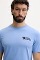 Fjallraven t-shirt męski bawełniany Swedish Forest niebieski F12600327