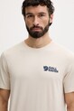 Fjallraven t-shirt męski bawełniany Swedish Forest beżowy F12600327