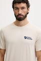 Fjallraven t-shirt męski bawełniany Swedish Forest beżowy F12600327