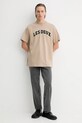 Les Deux t-shirt bawełniany 1001004 beżowy SS26