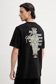 Bavlněné tričko Les Deux Ben potisk černá 1001576