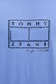 Tommy Jeans t-shirt bawełniany DM0DM22317 fioletowy