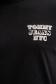 Βαμβακερό μπλουζάκι Tommy Jeans DM0DM22321 μαύρο