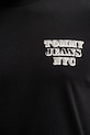 Βαμβακερό μπλουζάκι Tommy Jeans DM0DM22321 μαύρο