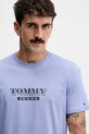 Tommy Jeans t-shirt bawełniany niebieski DM0DM22322