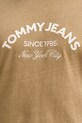 Tommy Jeans t-shirt bawełniany DM0DM22328 brązowy