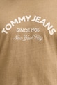 Tommy Jeans t-shirt bawełniany DM0DM22328 brązowy