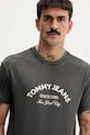 Tommy Jeans t-shirt bawełniany szary DM0DM22328