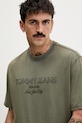 Tommy Jeans t-shirt bawełniany zielony DM0DM22330