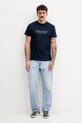 Tommy Jeans t-shirt bawełniany DM0DM22333 granatowy SS26