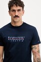 Tommy Jeans t-shirt bawełniany granatowy DM0DM22333