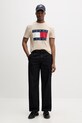Tommy Jeans T-shirt męski bawełniany DM0DM22645 beżowy SS26