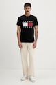 Tommy Jeans t-shirt bawełniany DM0DM22645 czarny SS26