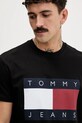 Tommy Jeans t-shirt bawełniany czarny DM0DM22645