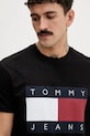 Tommy Jeans t-shirt bawełniany czarny DM0DM22645