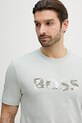 BOSS Orange t-shirt bawełniany Te_Insignia turkusowy 50556009