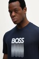 Bavlnené tričko BOSS Orange Te_Insignia modrá 50556009