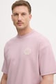 BOSS Orange t-shirt Te_Varsity różowy 50556013