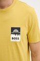 BOSS Orange t-shirt bawełniany Te_Plain 50556023 żółty