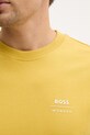 BOSS Orange t-shirt bawełniany Te_BossClub żółty 50556033