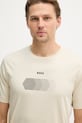 BOSS Green t-shirt bawełniany TS_Unity beżowy 50554557