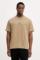 BOSS t-shirt bawełniany aplikacja beżowy 50555106