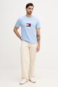 Tommy Hilfiger t-shirt bawełniany MW0MW42736 niebieski SS26