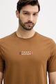 Памучна тениска Tommy Hilfiger кафяв MW0MW41453