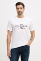 Tommy Hilfiger t-shirt bawełniany nadruk biały MW0MW41455