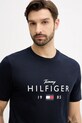 Tommy Hilfiger t-shirt bawełniany granatowy MW0MW41455