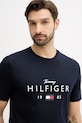 Tommy Hilfiger t-shirt bawełniany granatowy MW0MW41455