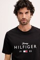 Tommy Hilfiger t-shirt bawełniany czarny MW0MW41455