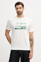 Tommy Hilfiger t-shirt bawełniany nadruk beżowy MW0MW41464