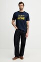 Tommy Hilfiger t-shirt bawełniany MW0MW41464 granatowy SS26