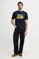 Tommy Hilfiger t-shirt bawełniany MW0MW41464 granatowy SS26