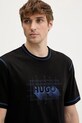 Βαμβακερό μπλουζάκι Hugo Blue Nothal μαύρο 50553498