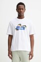 Hugo Blue t-shirt bawełniany Nalotrix nadruk biały 50554349