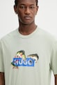 Hugo Blue t-shirt bawełniany Nalotrix zielony 50554349