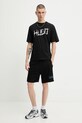 Hugo Blue t-shirt bawełniany 50554350 czarny SS26