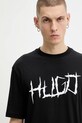 Hugo Blue t-shirt bawełniany czarny 50554350