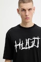 Hugo Blue t-shirt bawełniany czarny 50554350