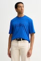 Bombažna kratka majica Hugo Blue Nierofix Našitek modra 50554369